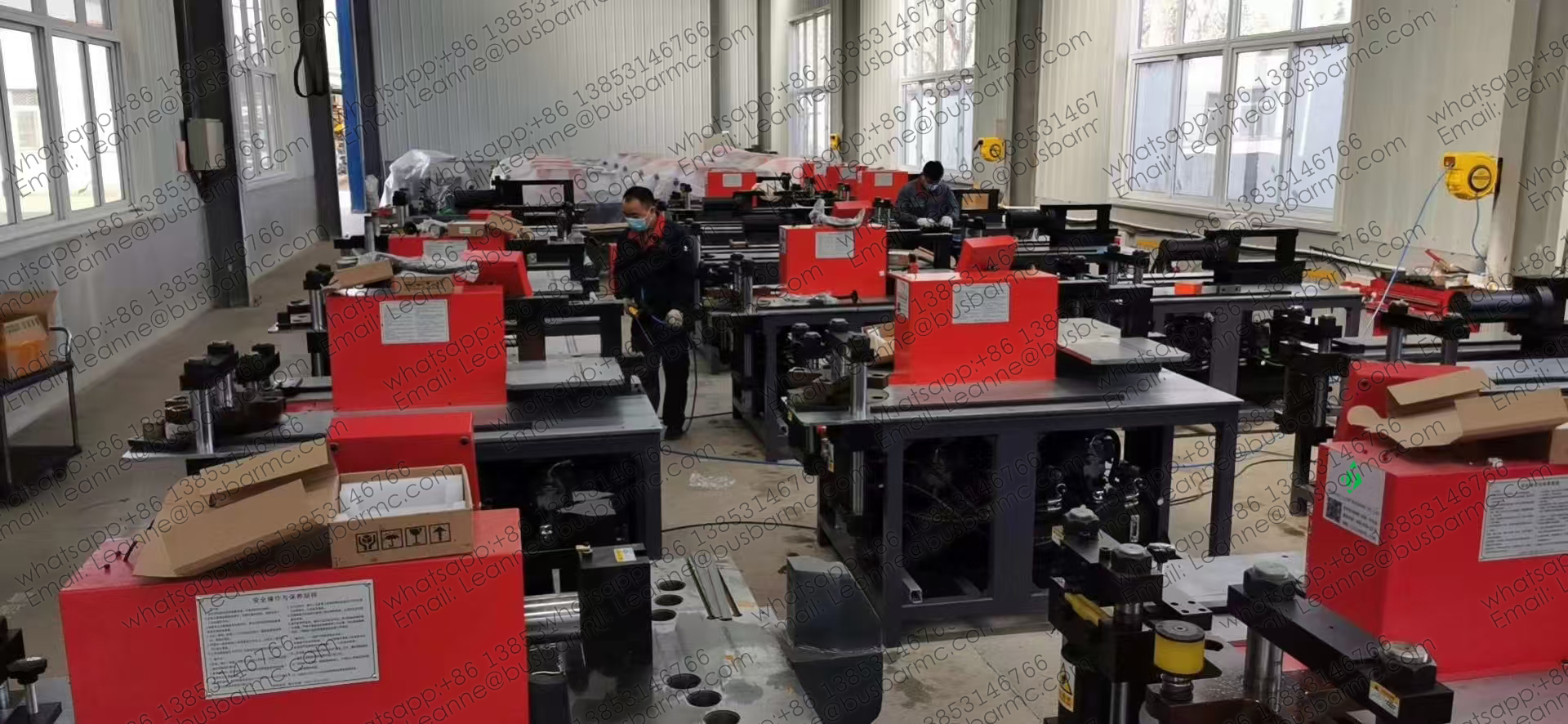 Three Portable ماكينة معالجة قضبان التوصيلs Combined LT ماكينة قضبان التوصيل-30 قضبان النحاس Processing